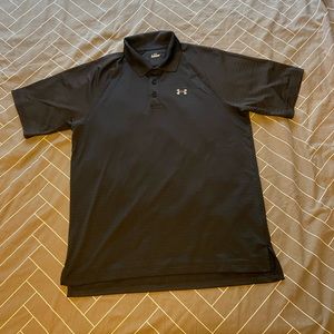 Mens black Under Armour Polo Shirt, medium